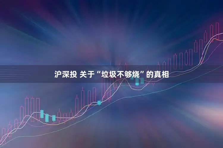 沪深投 关于“垃圾不够烧”的真相
